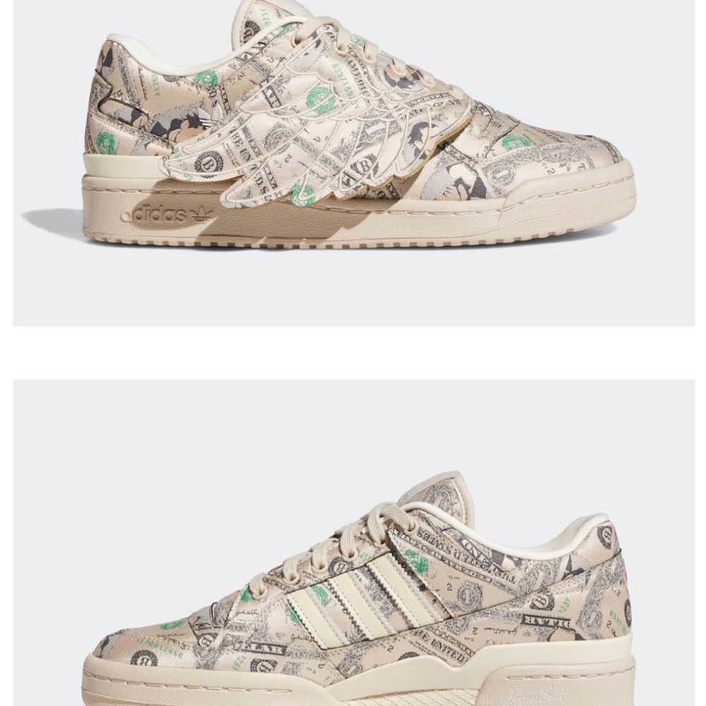Adidas Limited edition Money Print sneaker. NEW